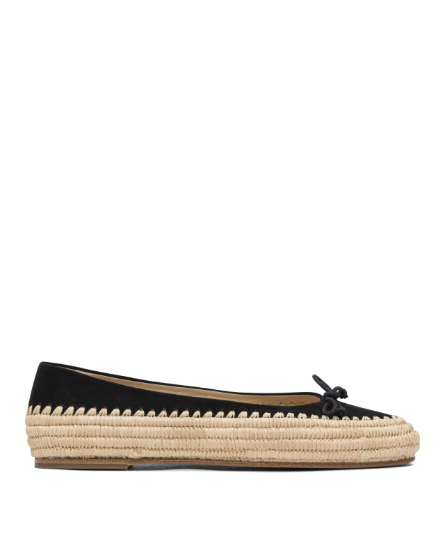 [Paloma Barcelo] Flat shoes SS25 TINAKID SUEDEBLACK