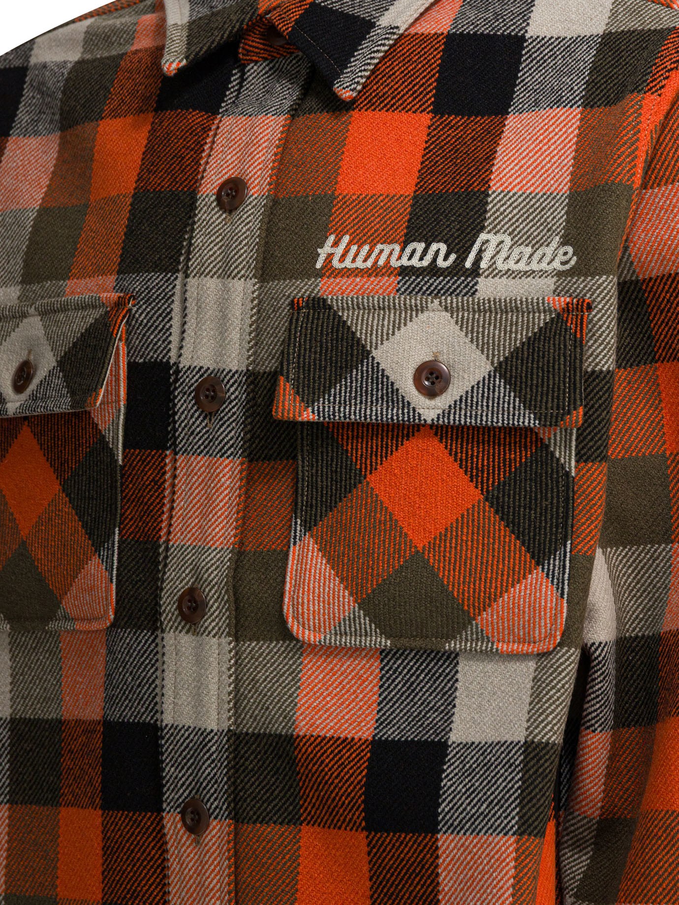 [Human Made] Shirts Long Sleeve FW25 HM30SH013ORANGE