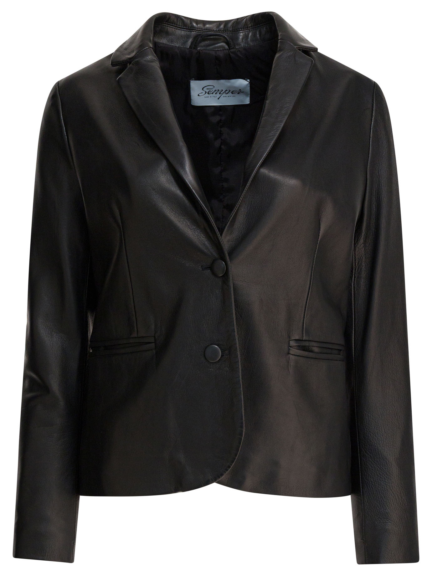 [Semper] Blazer FW25 BLAZER_LEATHER_BLACK
