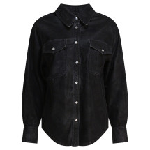 [Marant Etoile] Shirts Long Sleeve FW25 25ACH0240FAC3B01E01BK