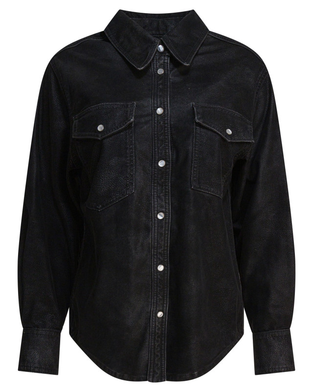 [Marant Etoile] Shirts Long Sleeve FW25 25ACH0240FAC3B01E01BK