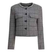 [Self-portrait] Tweed jacket FW25 PF25-111J-BWBLACK AND WHITE
