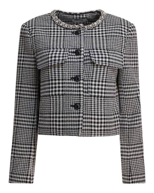 [Self-portrait] Tweed jacket FW25 PF25-111J-BWBLACK AND WHITE