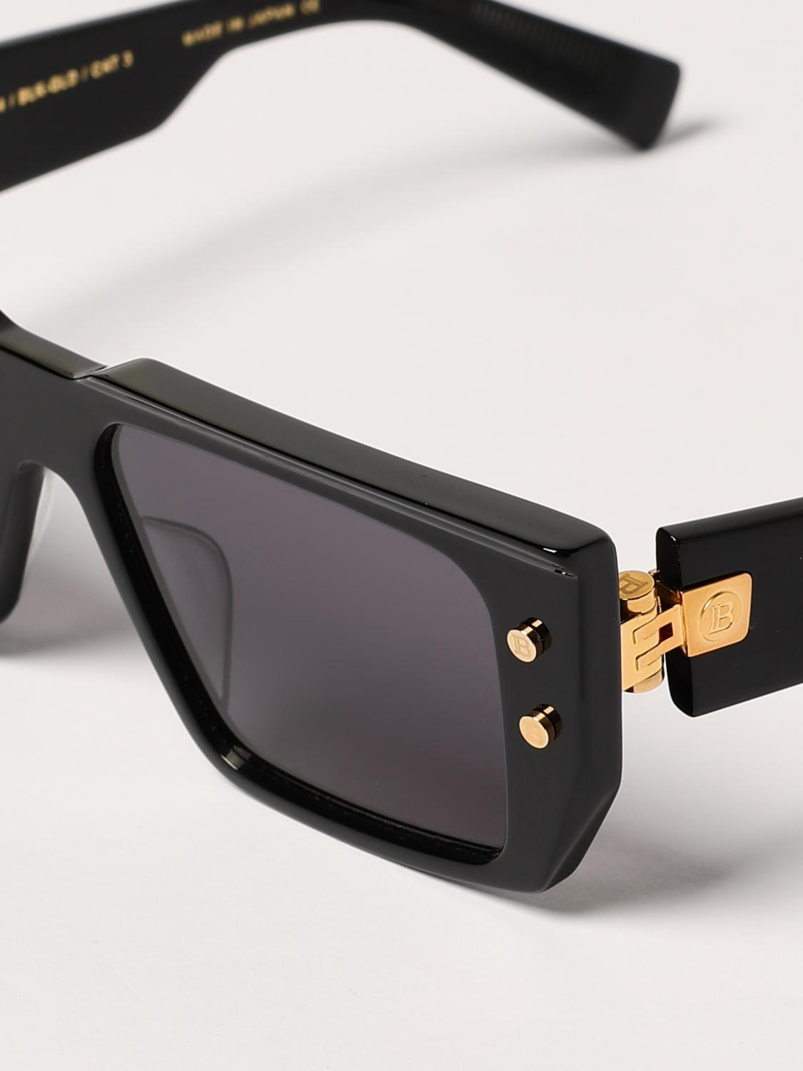 [Balmain] Sunglasses FW25 BPS128A54A BLACK GOLD W/ DARK GREY