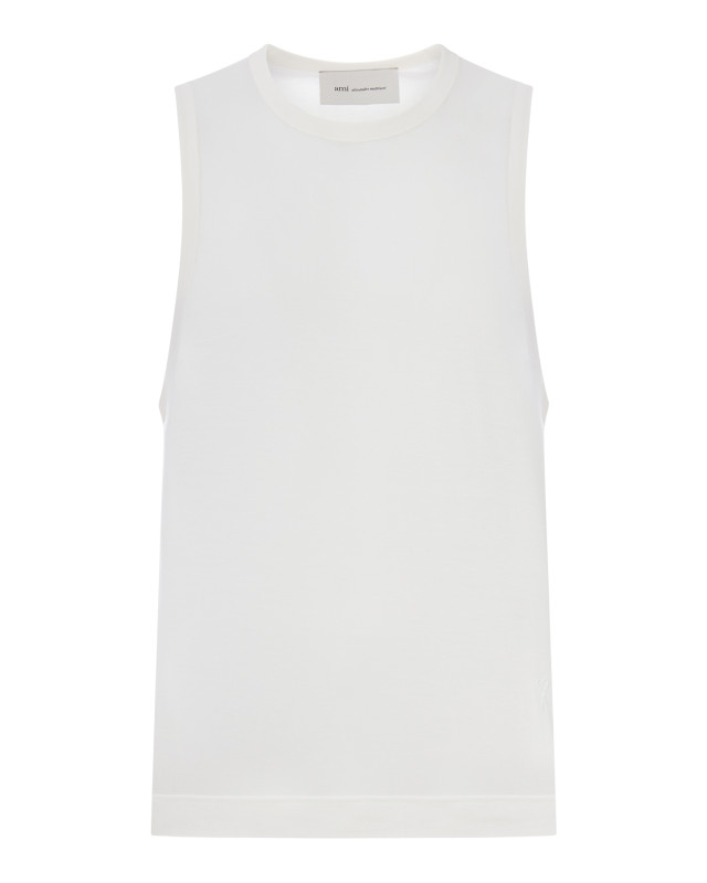 [Ami Paris] T-shirts Sleeveless SS26 HTP820JE0211136 BLANC CREME