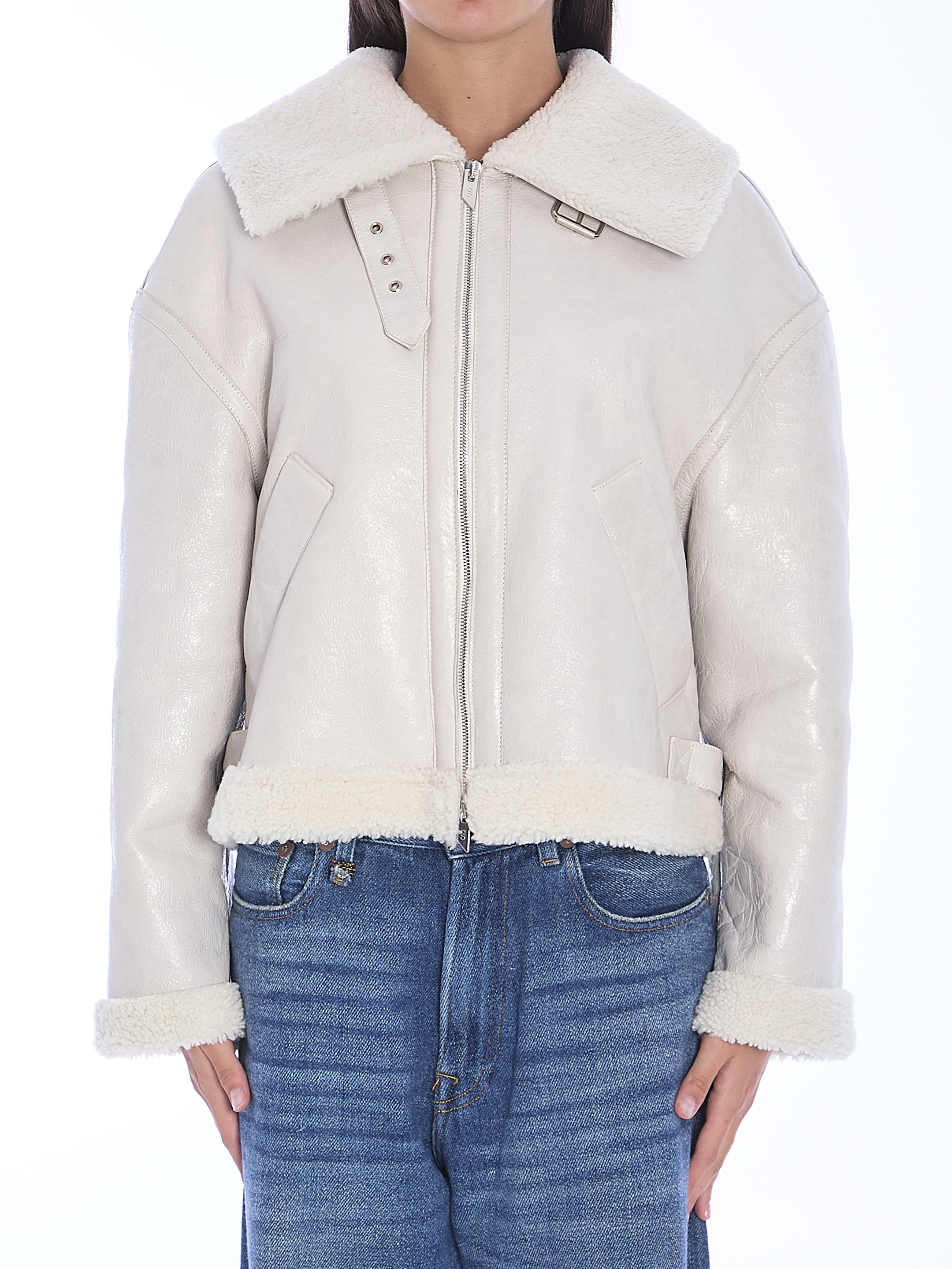 [SALVATORE SANTORO] Mouton jacket FW24 47055_TRIX_IVORY