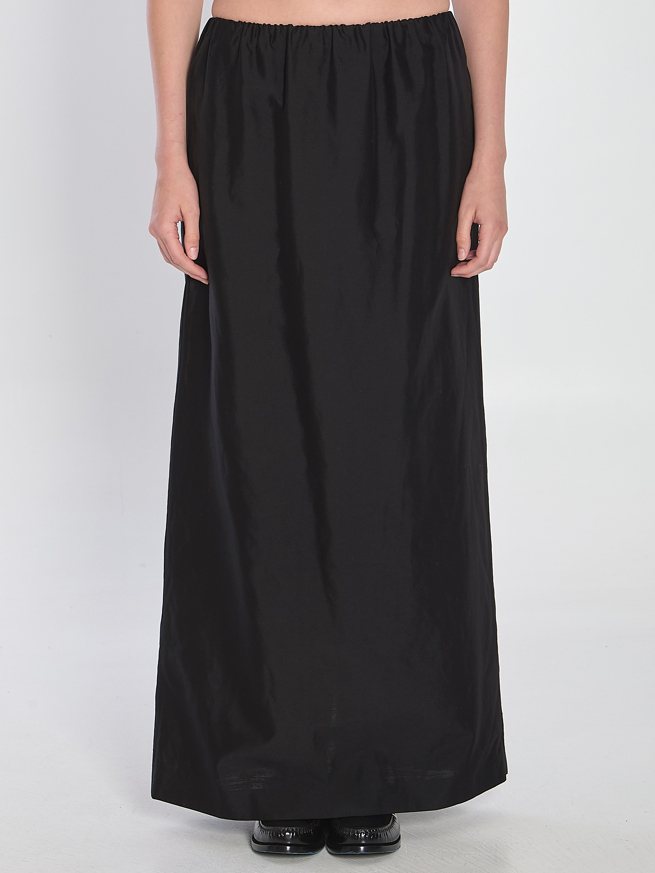 [THE ROW] Long skirt SS25 9045_W3838_BLK