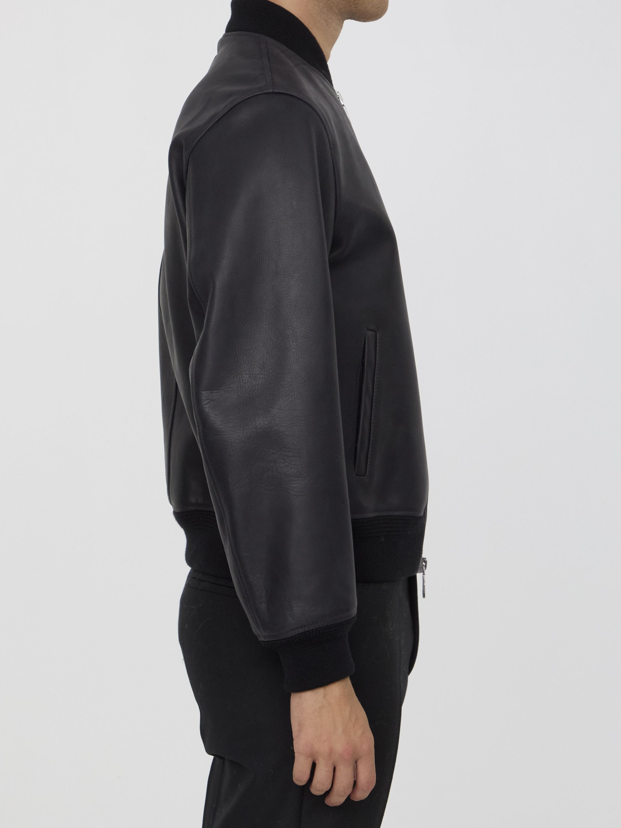 [DOLCE&GABBANA] Leather Jacket FW24 G9BFQL_HULUG_N0000