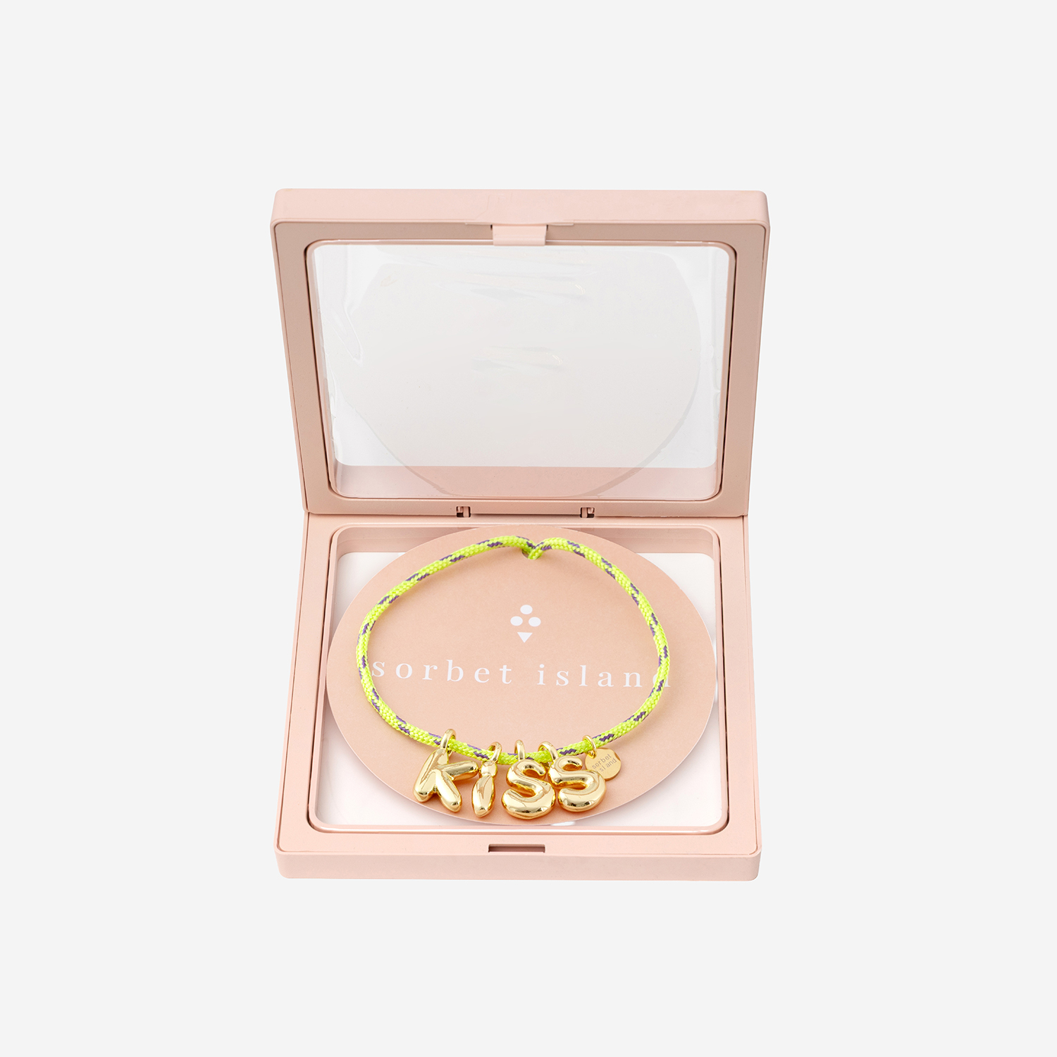 [SORBET ISLAND] Bracelet SS26 BUBBLELETTERSGOLDPLATEDKISS