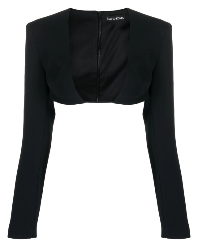 [David Koma] T-shirts Long Sleeve FW23 PF23DK11TA  BLACK