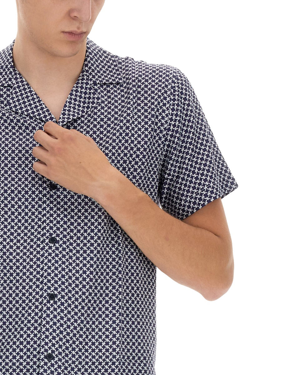 [ORLEBAR BROWN] Shirts Short Sleeve SS22 276138_NAVY/WHITE