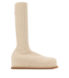 [Amina Muaddi] Boots SS25 VENEDASTRETCHBOOT15 BEIGE