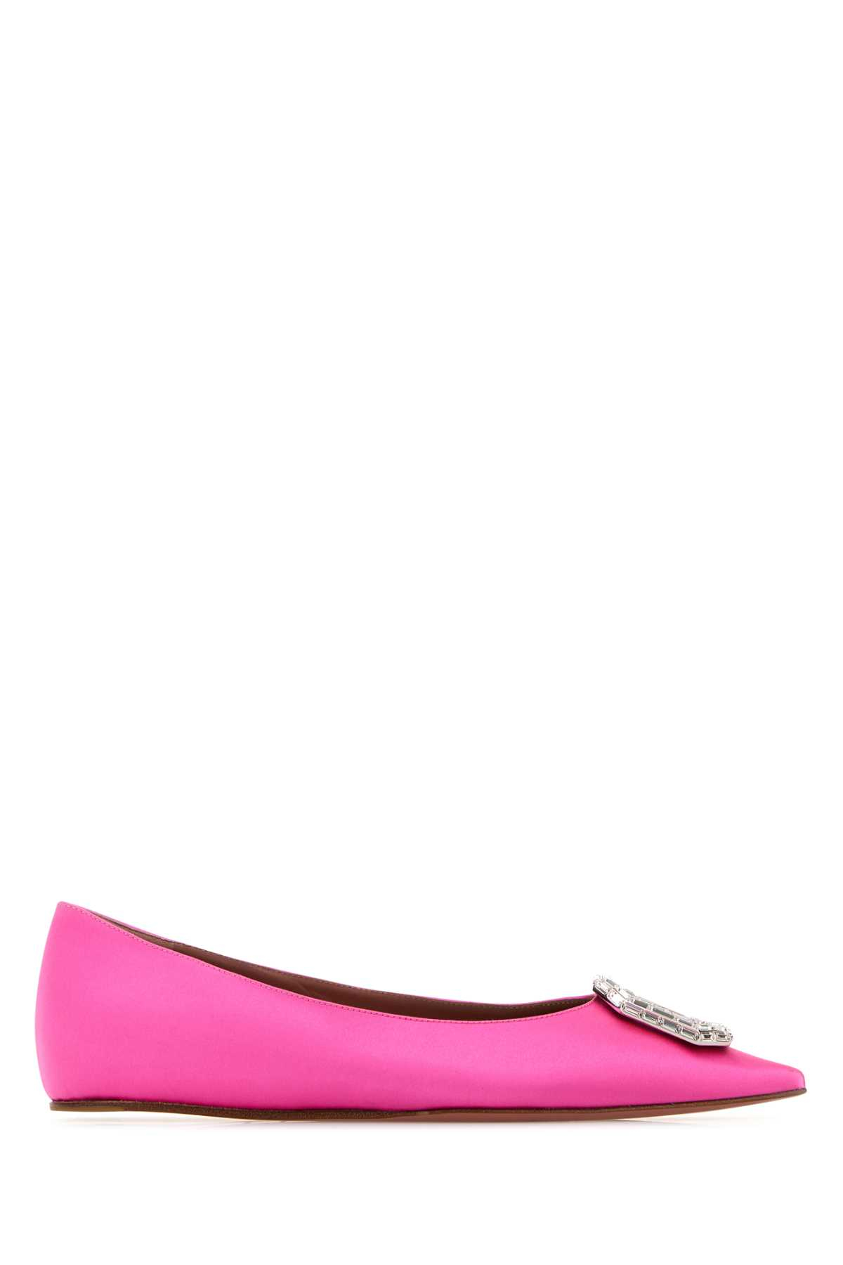 [Amina Muaddi] Flat shoes FW25 CAMELIAFLAT SATPIWH