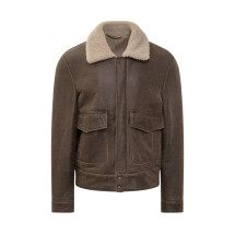 [SALVATORE SANTORO] Leather Jacket FW25 W25SANT49574U ASFALTO