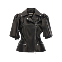 [McQueen] Leather Jacket SS24 780912Q5ALT1000