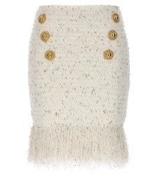 [Balmain] Midi skirt SS24 CF1LB049KF46GAD