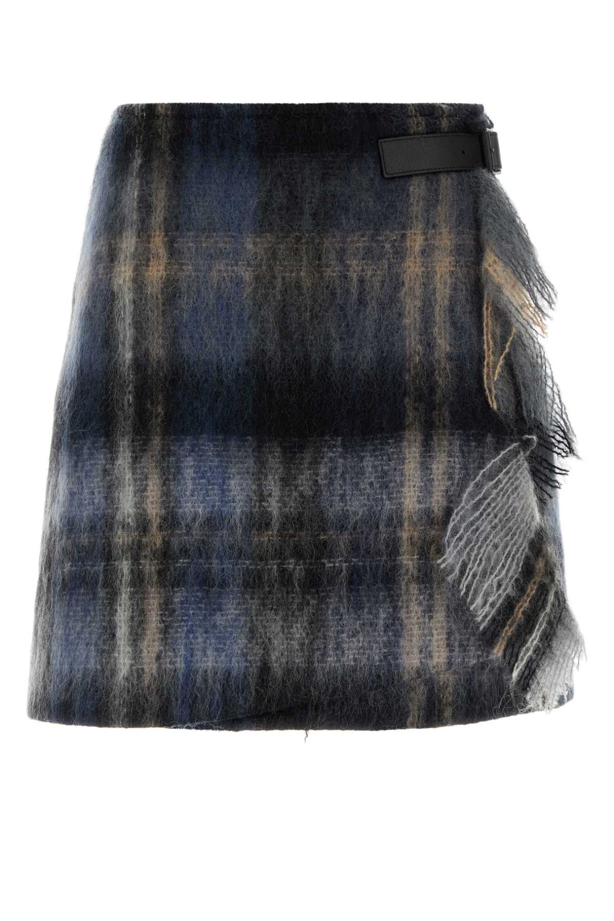 [Loewe] Mini skirt FW25 S540Y08XC0 BLUEMULTICOLOR
