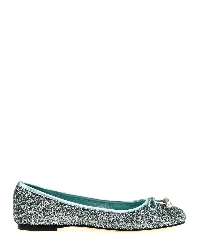 [Jimmy Choo] Flat shoes SS25 ELMEFLATPZFAQUAGREEN
