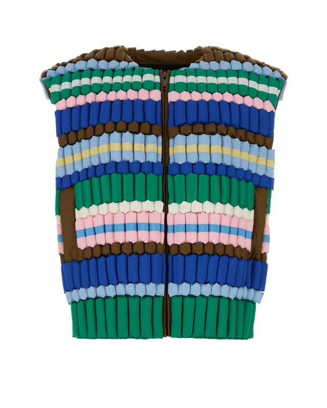 [RAXXY] Down Vest FW25 W25RAXCRV012 PINKGREENMULTI