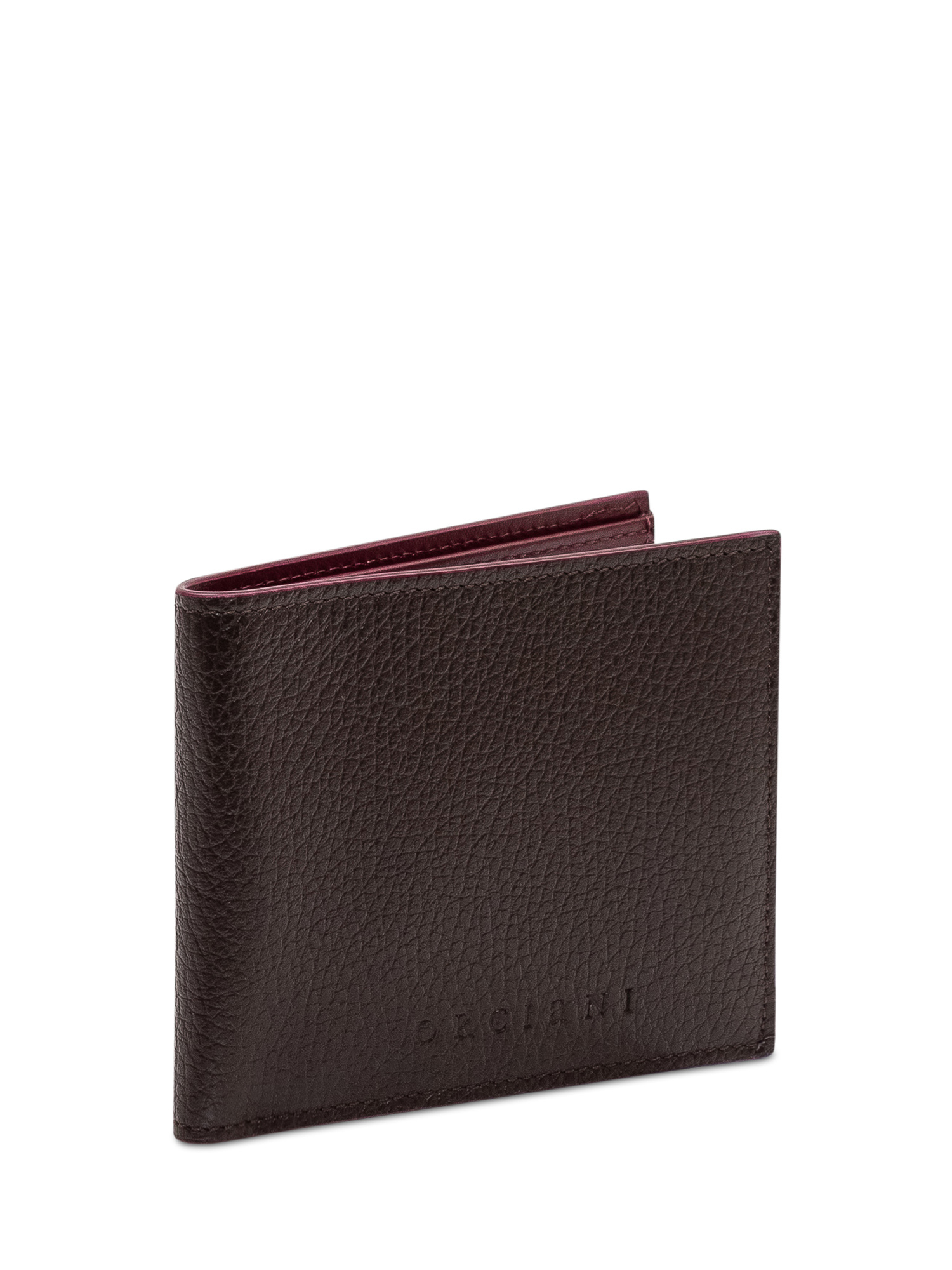 [ORCIANI] Wallet FW25 SU0112MBC EBANO+BORDEAUX