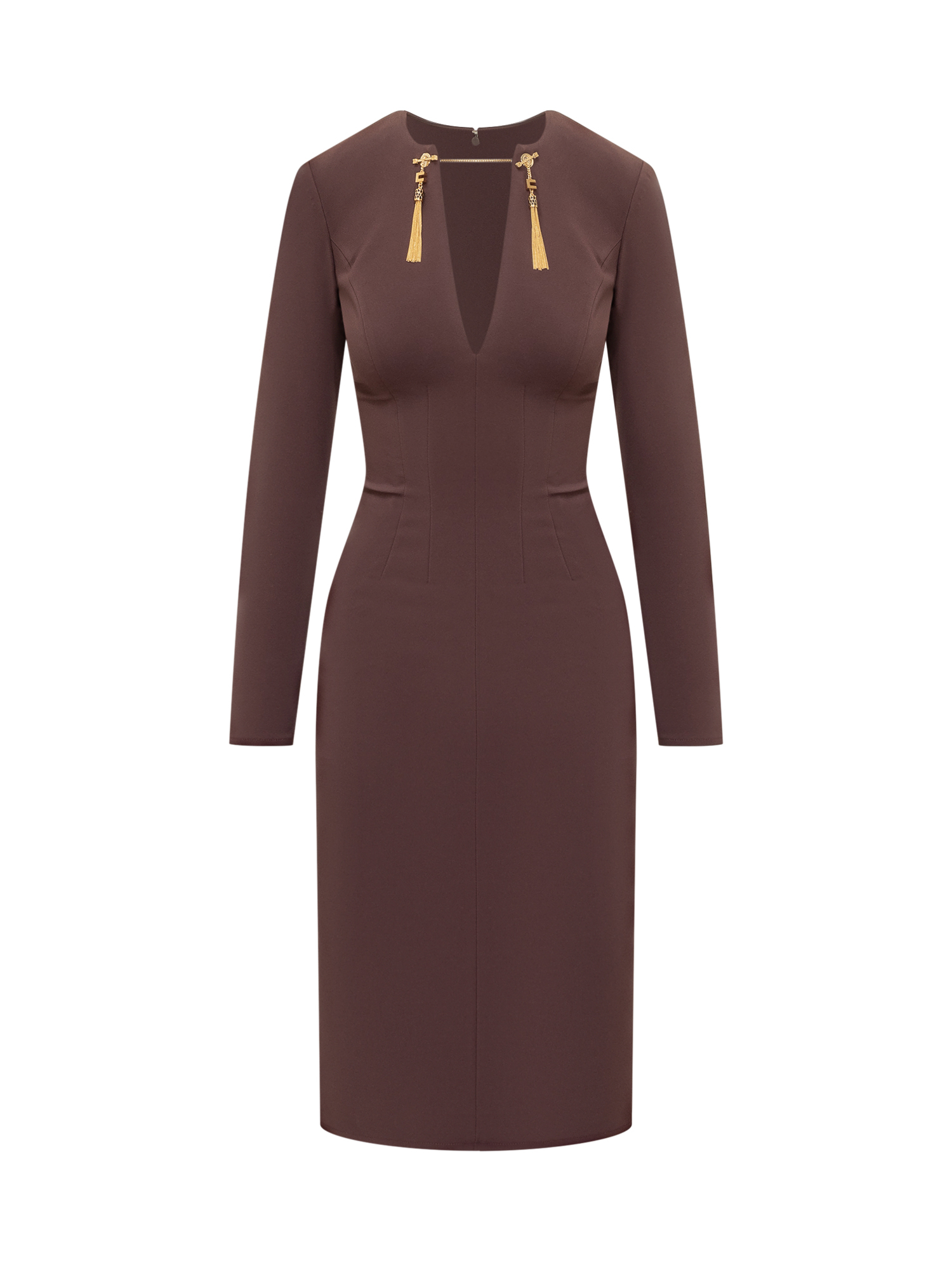 [ELISABETTA FRANCHI] Long sleeve dress FW25 AB80557E2 EA4