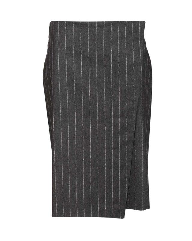 [LouLou De Saison] Midi skirt FW25 MASONANTHRACITE STRIPES