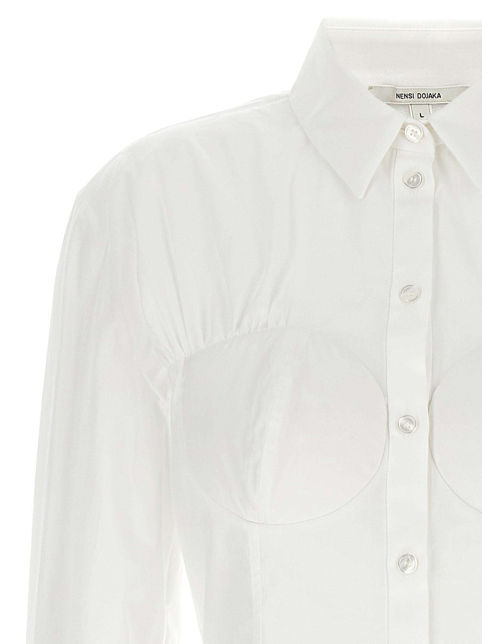 [Nensi Dojaka] Blouse FW24 NDAW24SHT031WHITE