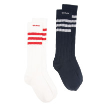 [Wales Bonner] Socks FW25 KB2324CWHITE/NBROWN