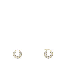 [Amina Muaddi] Earring FW23 JAHHOOPSMALL WHICRYGOLDBASE