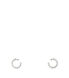 [Amina Muaddi] Earring FW22 KARMAHOOPBIG WHITE&BLACK