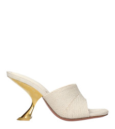 [Amina Muaddi] Sandals SS25 TAYLORWOVENSLIPPERWOVENBEIGE