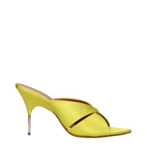 [Amina Muaddi] Sandals SS25 SAMANTHASLIPPER95SATINLIME
