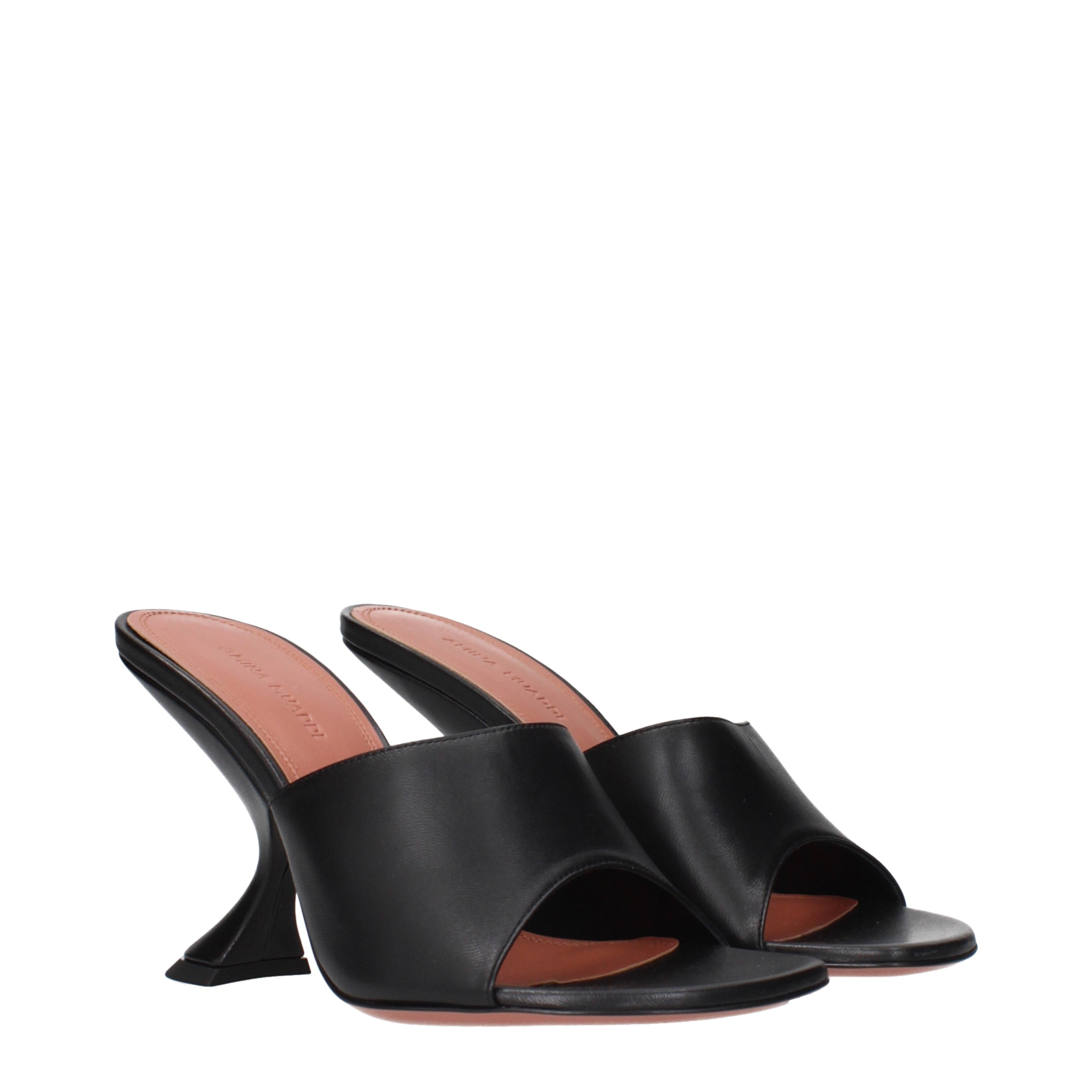 [Amina Muaddi] Sandals SS25 TAYLORSLIPPERNAPPABLACK