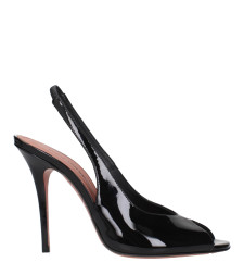 [Amina Muaddi] Sandals SS25 KRISTINASLING105PATENTBLACK