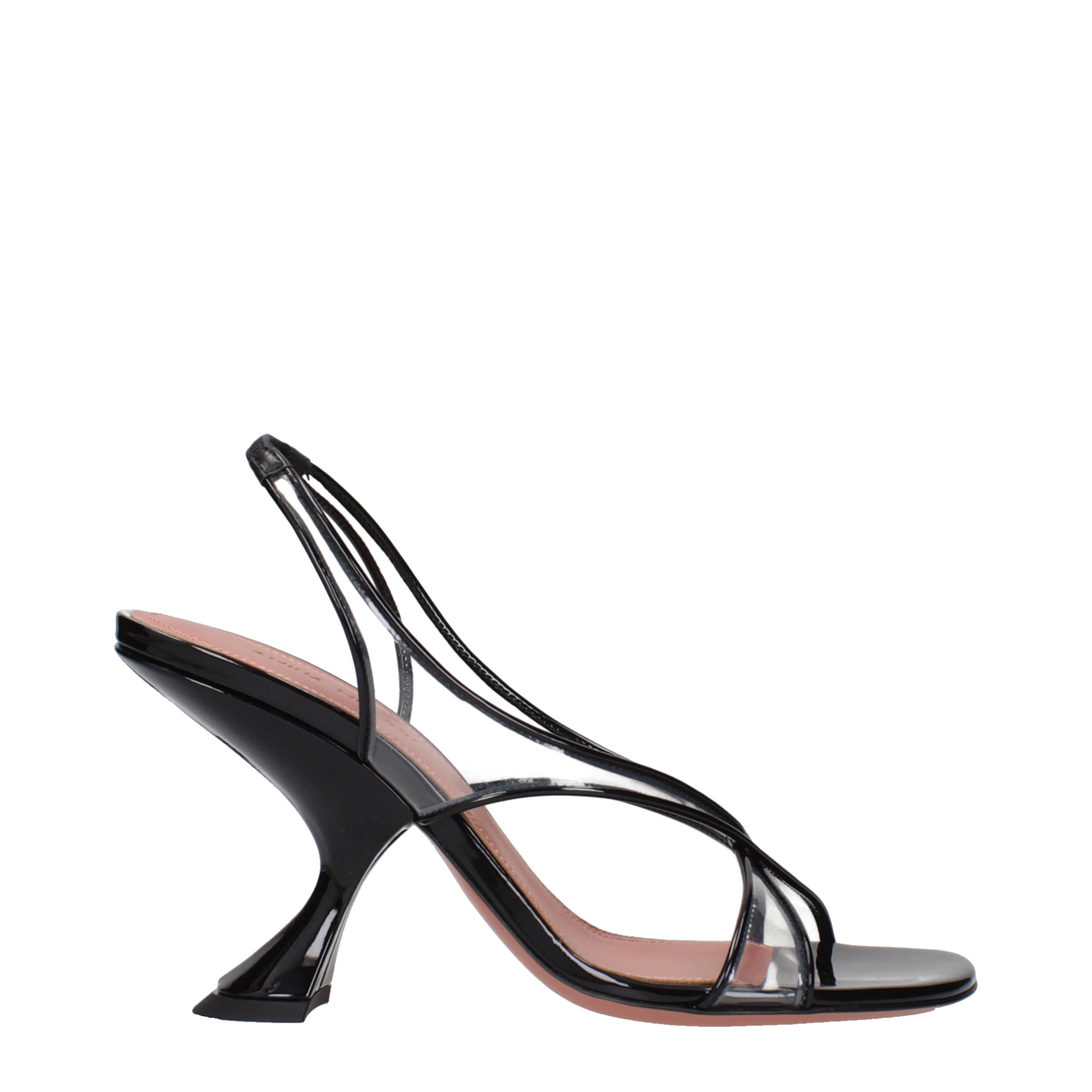 [Amina Muaddi] Sandals SS25 LENASANDAL90PATENTBLACK