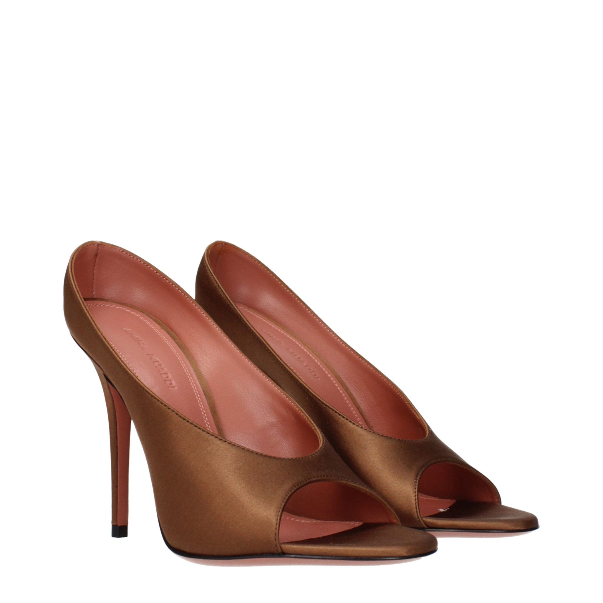 [Amina Muaddi] Pumps SS25 ANOKSLIPPER105SATINMOCHA