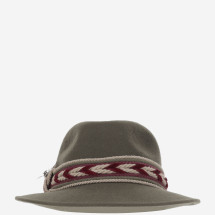 [ALEXIA ALVAREZ DE TOLEDO] Hat FW25 GREENHATBORDEAUXRIBBONNATURAL