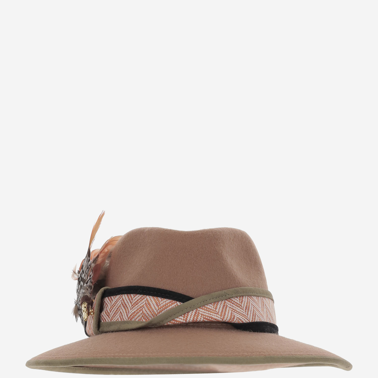 [ALEXIA ALVAREZ DE TOLEDO] Hat FW25 TERRACOTAFEDORANATURAL