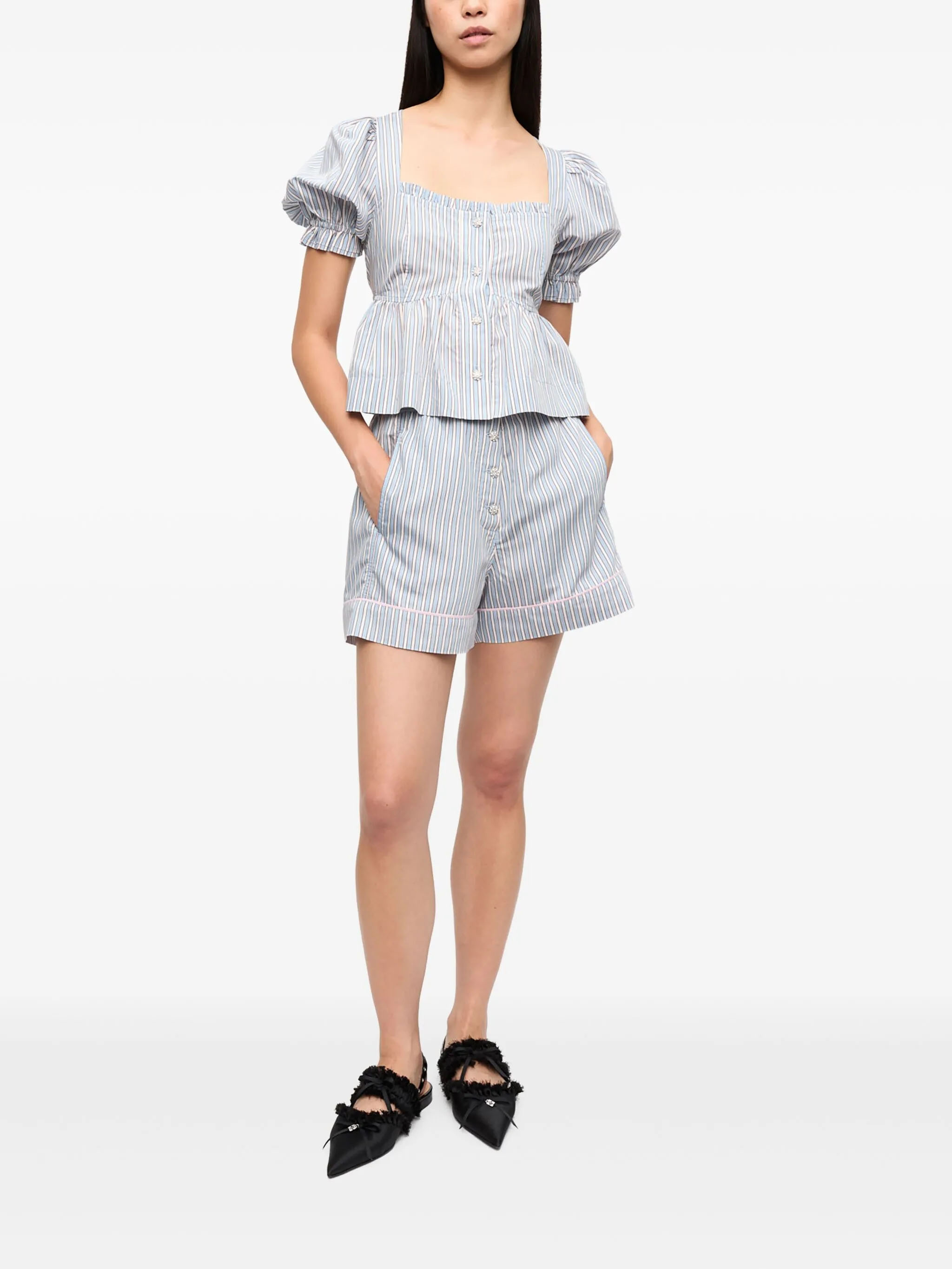 [GANNI] Shirts Short Sleeve SS25 W0311326