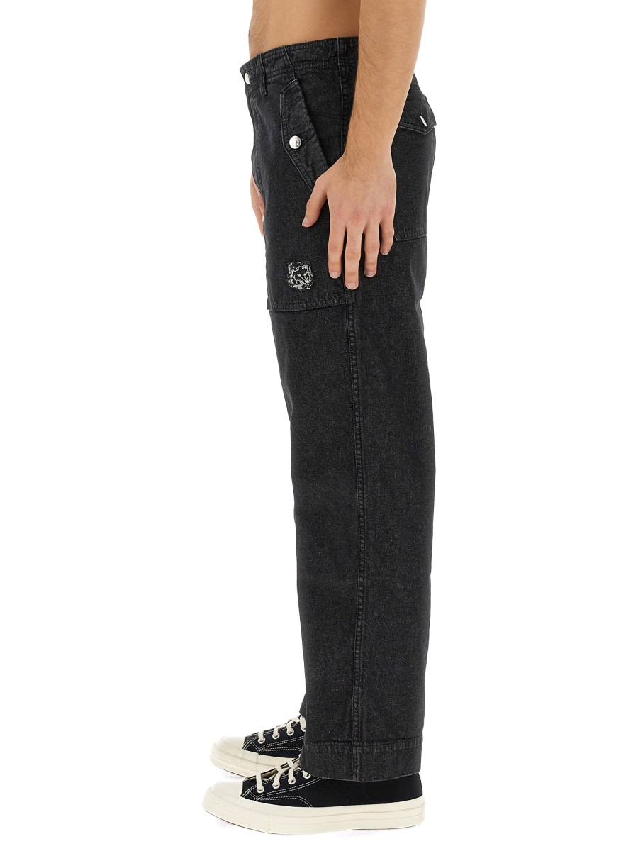 [MAISON KITSUNE] Jeans FW23 LM01113WW0081_WASHEDBLACK