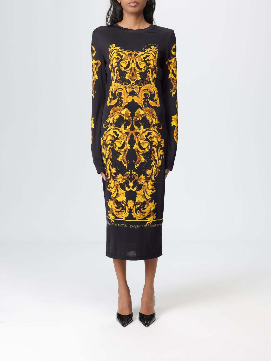 [VERSACE JEANS COUTURE] Long sleeve dress FW25 79HAO9P0JS524 G89