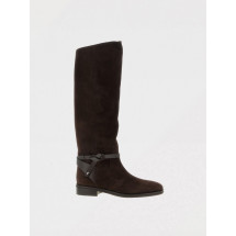 [Jimmy Choo] Long Boots FW25 LAWTONKBFLATALR CHOCOLATE