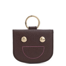 Leather card holder with ring