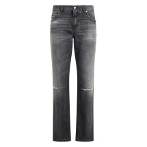 Straight Jeans in Faded Denim