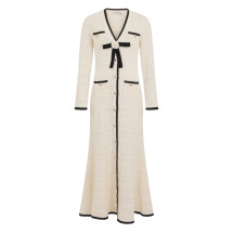 Long dress with buttons