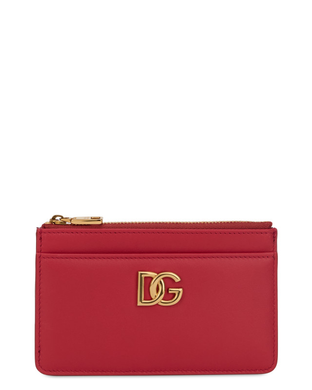 Leather card holder with zip
