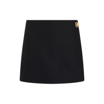 Short pants skirt in wool and silk blend