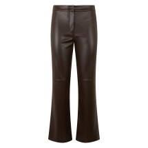 Flared synthetic leather pants