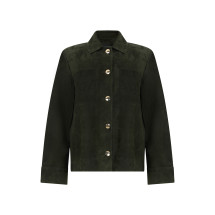 Suede jacket with buttons