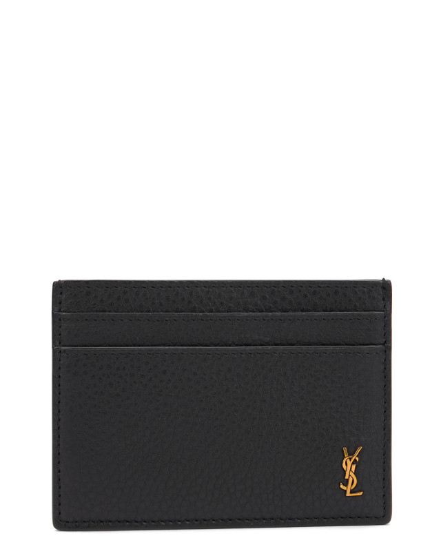 Tiny Cassandre card holder in leather
